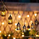Small Lanterns with LED Candles Set of 10 image 1