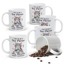 Alphynix 1 Mug blanc 33cl avec citation drôle "Ma bouche ne coopère pas" et design mignon de chat tigré, cadeau de Noël ou Thanksgiving humoristique & relatable,Le cadeau de la saint-valentin, cadeau d’anniversaire image 0