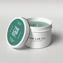 The Lab Co. Luxury Scented Candle | 30hrs Burn Time | Refreshing Fragrance with Lime, Peppermint and Cucumber | 100% Vegan Soy Wax | 180g wax weight image 3