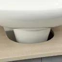 kleankin Under Sink Cabinet, Bathroom Vanity Unit, Pedestal Under Sink Design, Storage Cupboard with Adjustable Shelf, Grey image 6