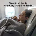 Bedsure Flannel Blanket - Solid UK Quiet Shade, 130x150cm, 1 Piece, 100% Polyester image 4