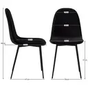 Vida Designs Dining Chairs Luton Quilted Black 2pcs image 2
