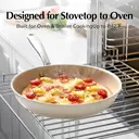 Redchef Gemstone Aluminum II Series 28cm Ceramic Frying Pan, White Exterior & Brown Interior image 7