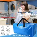 Storage bags with lids, 4-pack, heavy-duty moving cardboard box, large size with zipper and handles, suitable for clothing storage, moving, camping, storing bedding, etc., 73*34*37cm image 3