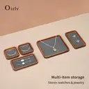 Oirlv jewelry tray display organizer bracele luxury wood, Flat jewelry Jewellery Drawer trays Removable Dividers for Rings Earring Necklace Storage Display, 1pcs image 6