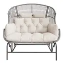 e Garden, Balcony, or Terrace, Gray   Downloads: 27  Garden Rocking Chair for Two, Patio Chair, Outdoor Swing Egg Chair, Rocking Chair, Garden Swing, Porch Swing for the Garden, Balcony, or Terrace, Gray image 0