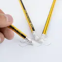 M&G HB Pencils, 12 Pack Pre-Sharpened Wooden Graphite Pencils with Erasers, Hexagonal School Pencils for Writing, Drawing, and Office Use, Yellow and Black Striped image 2