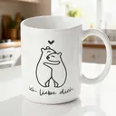 Alphynix 1 Ich Liebe Dich Tasse, 33cl deutsche Liebesnotiz-Keramiktasse mit zwei sich umarmenden Bären, romantisches Geschenk für Freund, Freundin, Paare,Le cadeau de la saint-valentin, cadeau d’anniversaire image 1