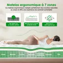 GTIMEX Matelas, Matelas à ressorts 7 zones, 140 x 190 cm, 22 cm de haut, H3, Matelas orthopédique, Avec drap-housse, Matière respirante, Pour enfants et adultes image 1