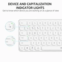 Rapoo E9050L clavier sans fil à membrane 75 %, disposition QWERTY US, multi-mode, ultra-fin, 78 touches, clavier sans fil multi-appareils, 2,4 GHz / Bluetooth 5.0/4.0, pour Windows/Mac/Linux/Chrome, prise en charge de 4 appareils, compact et tendance, adapté aux utilisateurs de bureau exigeants - Blanc image 3