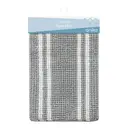 Anika Bath Mat Microfibre Chenille Stripe Grey/White 40x60cm image 1