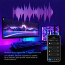 Vivreal Ruban LED 5 m RGB intégré, intelligent, contrôle via application Bluetooth, changement de couleur DIY, synchronisation musicale, pour chambre, cuisine et décoration intérieure, Offre de Nouvel An, Cadeaux phares image 7
