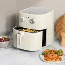 Haden Air Fryer - 6.5L, Cream, Knobs Control, Adjustable Timer & Temperature, Non-Stick Basket image 1