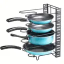 SRD Étagère de rangement à 8 niveaux pour cuisine avec 2 crochets en acier 4,5 mm image 0