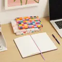 Jubiluu Carnet ligné A5 à couverture rigide texturée avec marque-pages et élastique - Forest Foliage image 4