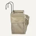 ANQI Bedside Caddy Hanging Storage Organizer, 4.72 x 14.57 x 7.87 in, Linen, Dark Grey image 1