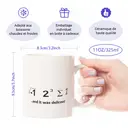 Alphynix Mug drôle - J'ai mangé de la tarte... et c'était délicieux. Geek des maths - Mugs café 33cl - Drôle inspirant et sarcasme,Le cadeau de la saint-valentin, cadeau d’anniversaire image 7