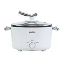 Plodon Electric Hot Pot 2.0L Portable Multifunctional Non-stick Cooking Pot, 1000W Rapid Noodles Electric Pot Wok Slow Cooker for Steak, Egg, Ramen, Oatmeal Soup with Dual Power Control image 0