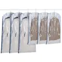 TAILI Sacs de rangement sous vide suspendus, sacs économiseurs d'espace, sacs de mise sous vide pour vêtements, costumes et vestes, organiseurs d'armoire et rangement, (3 longs, 3 courts) Bleu image 0