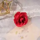 Wei’s Moment 20Pcs Artificial Flowers Roses, Real Touch
 Foam Roses, Fake Flowers Rose for DIY Wedding Bridal Bouquets Baby Shower Table Centerpieces Home Decorations, Cream Red image 3