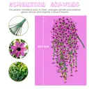 4Pcs 28.7in/72.8cm
Artificial Hanging Flowers for Outdoors Fake Plants Decoration,Faux Silk Colorful Daisy Eucalyptus Realistic for Outside Home Planter Porch Patio Yard Decor(purple) image 1