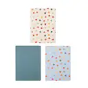 Jubiluu Lot de 3 carnets A5 à couverture souple 50 feuilles avec papier 80 g - Floraison étoilée image 1
