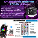 HOCO Kit de conversion de toit intérieur en étoilé, lumières d’ambiance en fibre optique 4 couleurs 32 W + 240 LED RGBW en forme de météores, double mode de contrôle, 1000 LED de décoration de toit, 13,1 pieds image 5