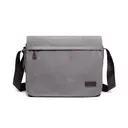Kono Canvas Messenger Bag for Men, Expandable Crossbody Shoulder Bag Fits 14 Inch Laptop for Work Travel School Grey image 6