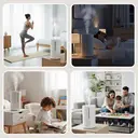 ROUNY Humidificateur d'air ultrasonique MOS W3, réservoir de remplissage supérieur de 4 L, 23 W, débit de brume de 350 ml/h, brume froide à 360°, fonctionnement silencieux ≤ 38 dB, stérilisation par ionisation d'argent, pour chambre et bureau image 7