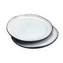 BJÖRN IRIS Lot de 2 plateaux de service blanc ivoire - Ø 32 cm image 1