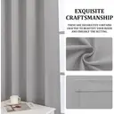 Rideaux occultants YSTYLE pour chambre et salon - Ensemble de 2 panneaux de rideaux isolants thermiques assombrissant la pièce, 140x225 CM, 5XH, Gris clair image 2