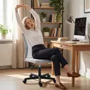 Vinsetto Armless Swivel Computer Desk Chair,  Ergonomic Office Chair with Mesh Bac Padded Seat, Adjustable Height and Rolling Wheels, Space Saving for Home Work Study, White image 5