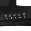 CIARRA Hotte murale noir mat, débit d'air 370 m³/h, classe énergétique A++, évacuation et recyclage, 3 vitesses - 90 cm image 3