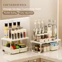 JORDAN&JUDY Teleskopisches Aufbewahrungsregal für Bad, Zuhause und Arbeitsplatte – Multifunktionaler Organizer, hohe Version 20*31,5*18,5 cm, 1 Stück image 4