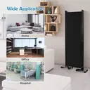 COSTWAY 6 Panel Room Divider on Wheels - Black image 7