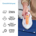 BRAUN CareStyle Compact Pro, Centrale Vapeur 2400W 1.5L, IS2561WH, Blanc/Orange image 3