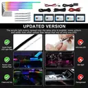 Acrylic Interior Car LED Strip Light with Wireless APP, Dreamcolor RGB 10 in 1 with 175 inches 600 LEDs Fiber Optic Car Ambient Lighting Kits, Dual Zone Sound Active Function LED Strip for Car image 5