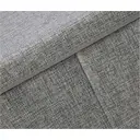 ANQI Foldable Burlap Cloth Cube Storage Bin with Lid, Gray, Set of 2 image 3