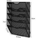 Senhoglb Porte-documents mural format A4 à 5 niveaux, assemblé, noir, offre annuelle, cadeaux phares image 1