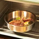 Maxcook 24cm/9.45inch 304Stainless steel dish Deepened palte Non-toxic Unbreakable
Metal Dishes Plates image 3