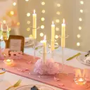 Ensemble de 3 Bobeches en Verre pour Bougeoirs – Protège-Gouttes et Anneaux de Bougies pour Cierges, Capteurs de Gouttes pour Bougie Décorative – Mariage, Fête, Église, Maison (Rond, Bord Doré) image 7