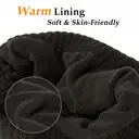 TOP-EX  100% Merino Wool Beanie Fleece Lined Cuffed Watch Fisherman Cap M/L Black image 2