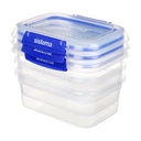 Sistema Klip It Plus Pack of 3 1L Rectangle Containers image 1