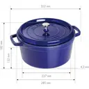 STAUB emaillen gietijzeren braadpan - 28 cm, donkerblauw image 2