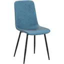 mcc direct Set of 4 Designer Velvet Fabric Dining Chairs Metal Legs Lexi Chairs (Light Blue) image 3