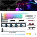 Dreamcolor Bandes lumineuses LED en acrylique pour intérieur de voiture avec contrôle via application, RGB 14-en-1, 593 LED néons et synchronisation musicale image 1
