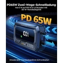 YaberAuto YA90 Starter Battery with Compressor 160PSI 6500A External Battery 6500A PD Input/Output for Car with 3.3" LCD Display, Emergency Light 600 Lumens, Jump Start Function image 3