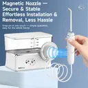 H2ofloss Portable Water Flosser, 6 Modes, 5 Spray Heads, 2500mAH Battery, 570ml Water Tank, IPX7 Waterproof, White image 1