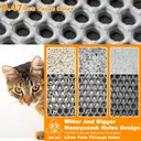 Honeycomb Design EVA Litter Box Mat, Waterproof Double-Layer Honeycomb Mat, 60*90cm, Color: Black image 3