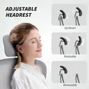 HOMCOM Ergonomic Office Chair, High Back Mesh Computer Desk Chair with Adjustable Headrest and Lumbar Support, Flip-up Armrests for Home Office, Grey image 4